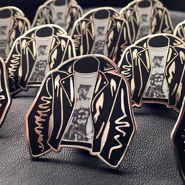 GAYPIN' - Wholesale Lapel Pin/Button - Tom of Finland Leather Jacket Pin1