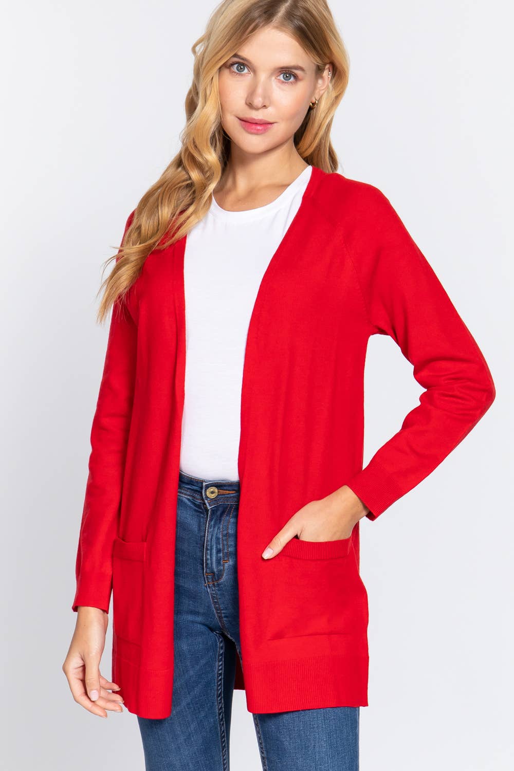 42POPS - Wholesale Cardigan - Women's - ",...SI-21342 RAGLAN SLV OPEN SWEATER CARDIGAN18
