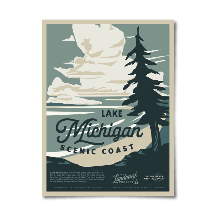 Lake-Michigan-Poster für den Großhandel von The Landmark Project