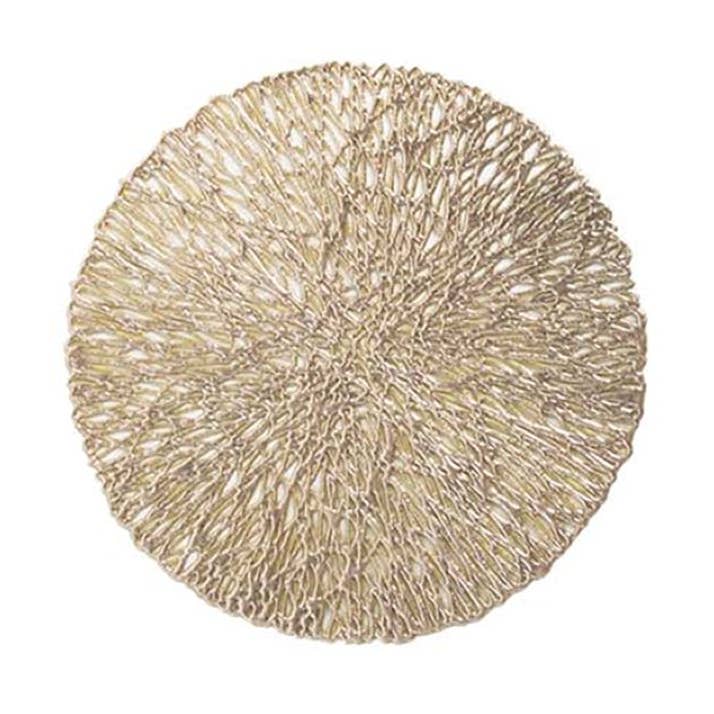 Flettet Metal Guld PVC Glasbrik D10 cm for engroshandel hos Fiorirà un giardino