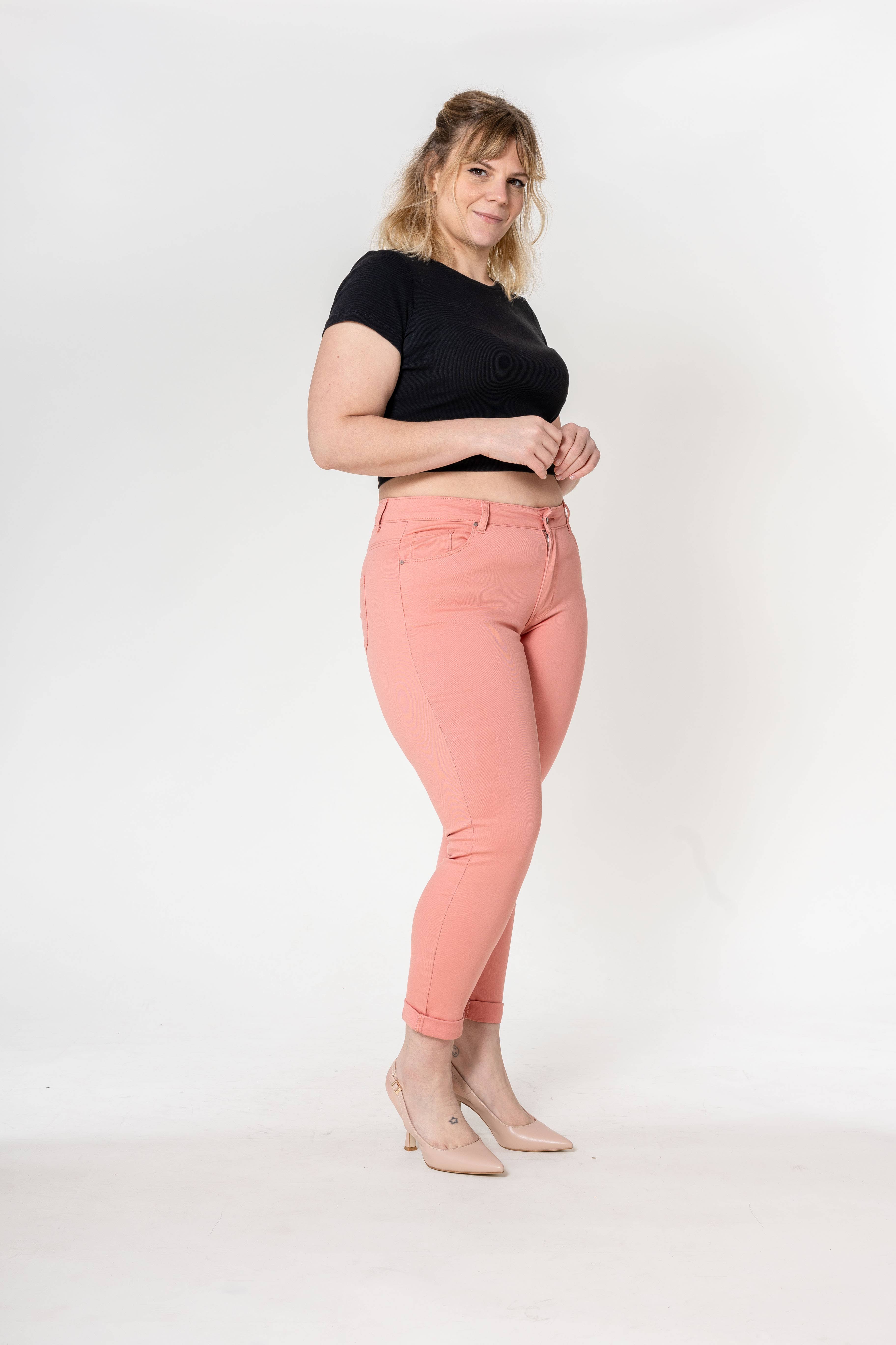 Nina Carter – Calças - Mulher por atacado – Tamanho Plus Curve Plus Tamanho Voltar ao Pescoço P199103