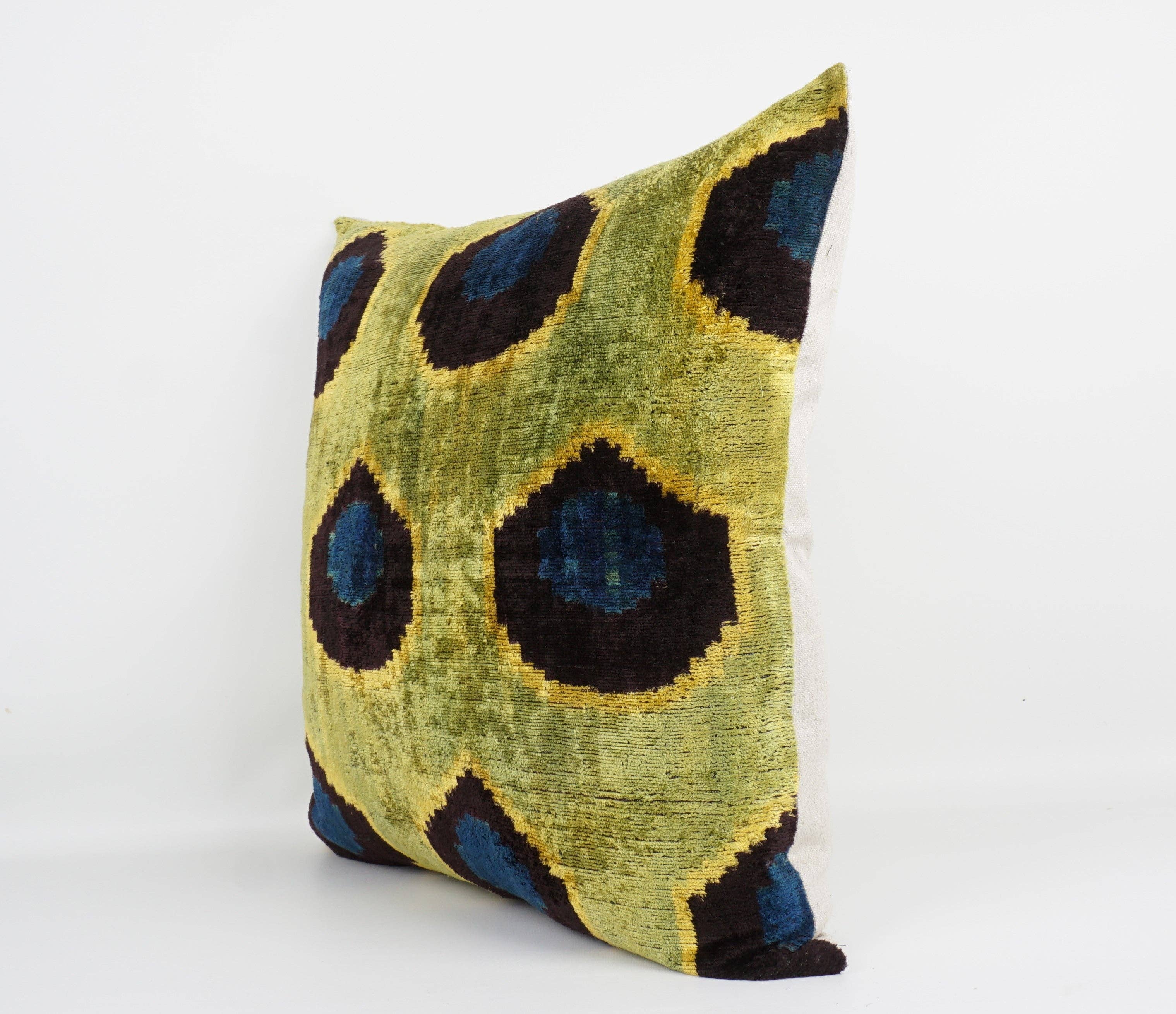 MD Home - Wholesale Throw Pillow Cover - HANDMADE- IKAT SILK/VELVET PILLOWCASE 20"x20"1