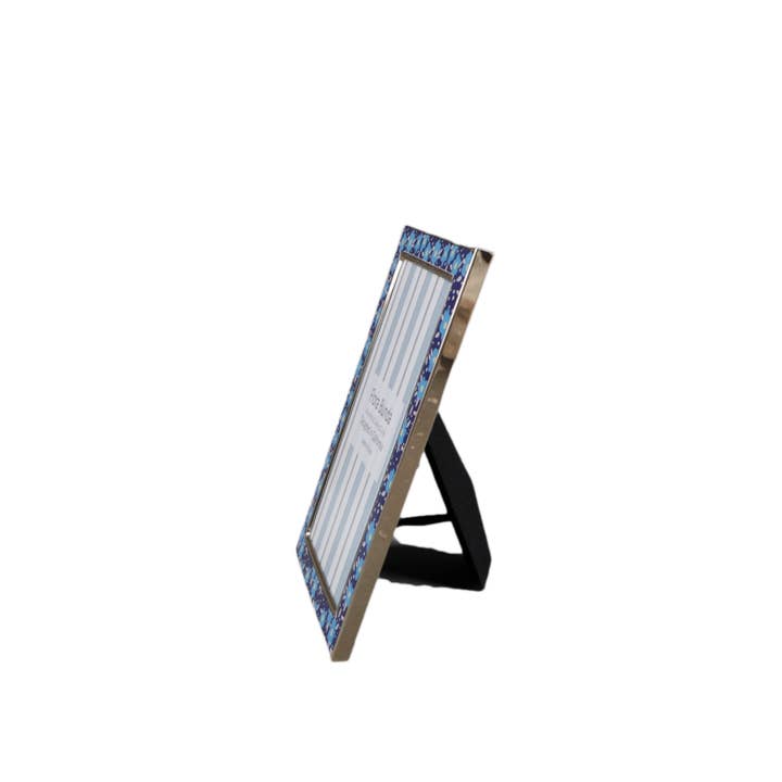 Flora Bunda Inc - Wholesale Picture frame - 4x6 Blue Floral Aluminum Picture Frame3