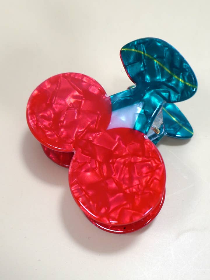 REAL CHERRY DESIGNED HAIR CLAW CLIPS | 40H872 for wholesale by JOSSLYN by wall to wall