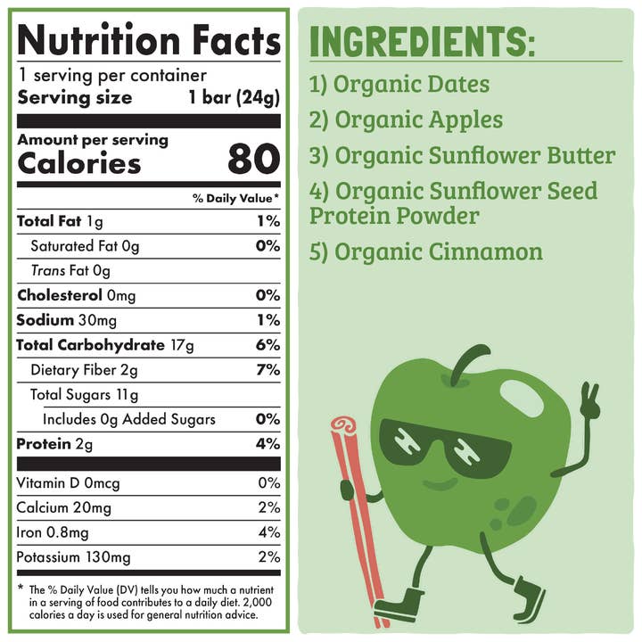 Skout Organic - Wholesale Snack Bar - Skout Organic Apple Pie Kids Snack Bar | Nut-Free
