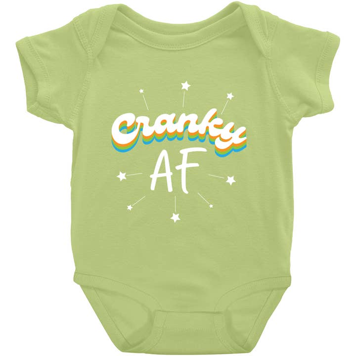 Design à manches courtes Cranky AF 3 pour la vente par Potty Mouth Tots