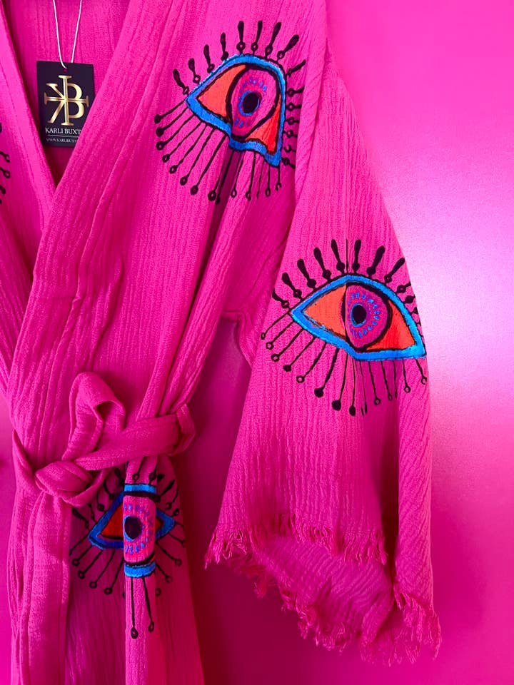 Karli Buxton - Wholesale Kaftan - Women's - Hot Pink Multi Eye Kaftan Valentine!1