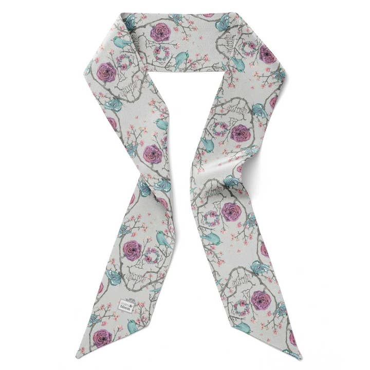 ‘Sakura’ Silk Tencel Skinny Scarf for wholesale by Mimi&Bloom