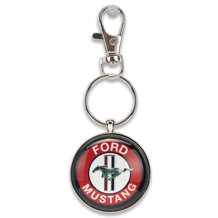 Ford Mustang Logo Keychain for wholesale by Open Road Brands, LLC