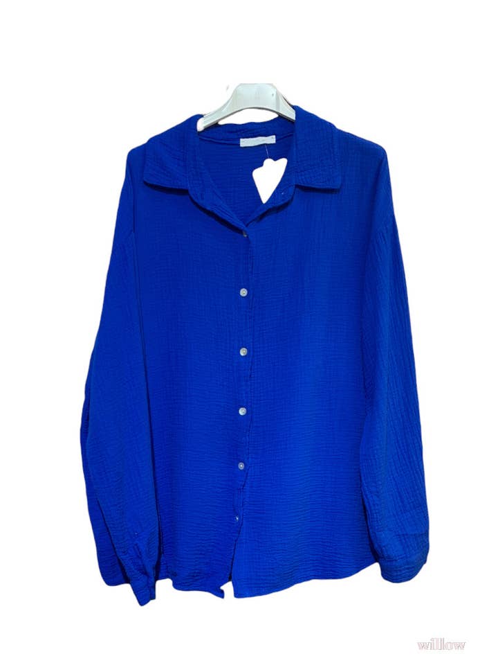 Moonsun - Wholesale Button Down Shirt - Women's - Cotton gauze shirt #303623