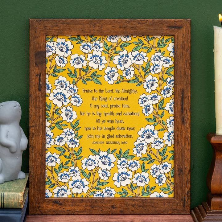 Lovsång till Herren Hymn Konstaffisch för wholesale av Little Things Studio