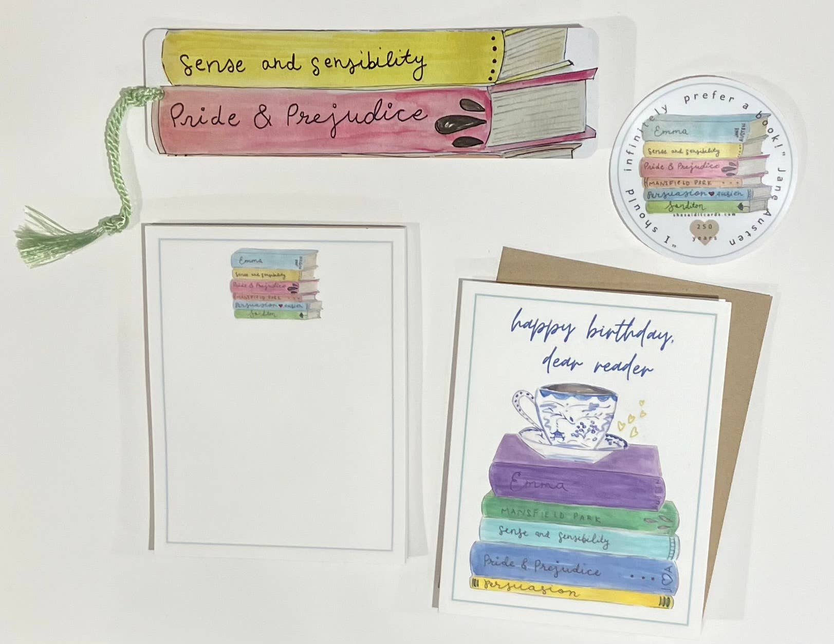 She Said It. - Vendita all'ingrosso Adesivo - Adesivo pila di libri di Jane Austen1