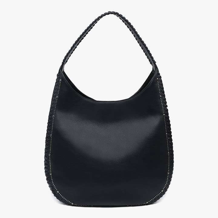 Jen & Co. - Wholesale Shoulder Bag - Women's - M2426 Leslie Studded Whipstitch Hobo0