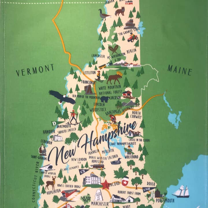 New Hampshire Tea Towel for wholesale by Galleyware