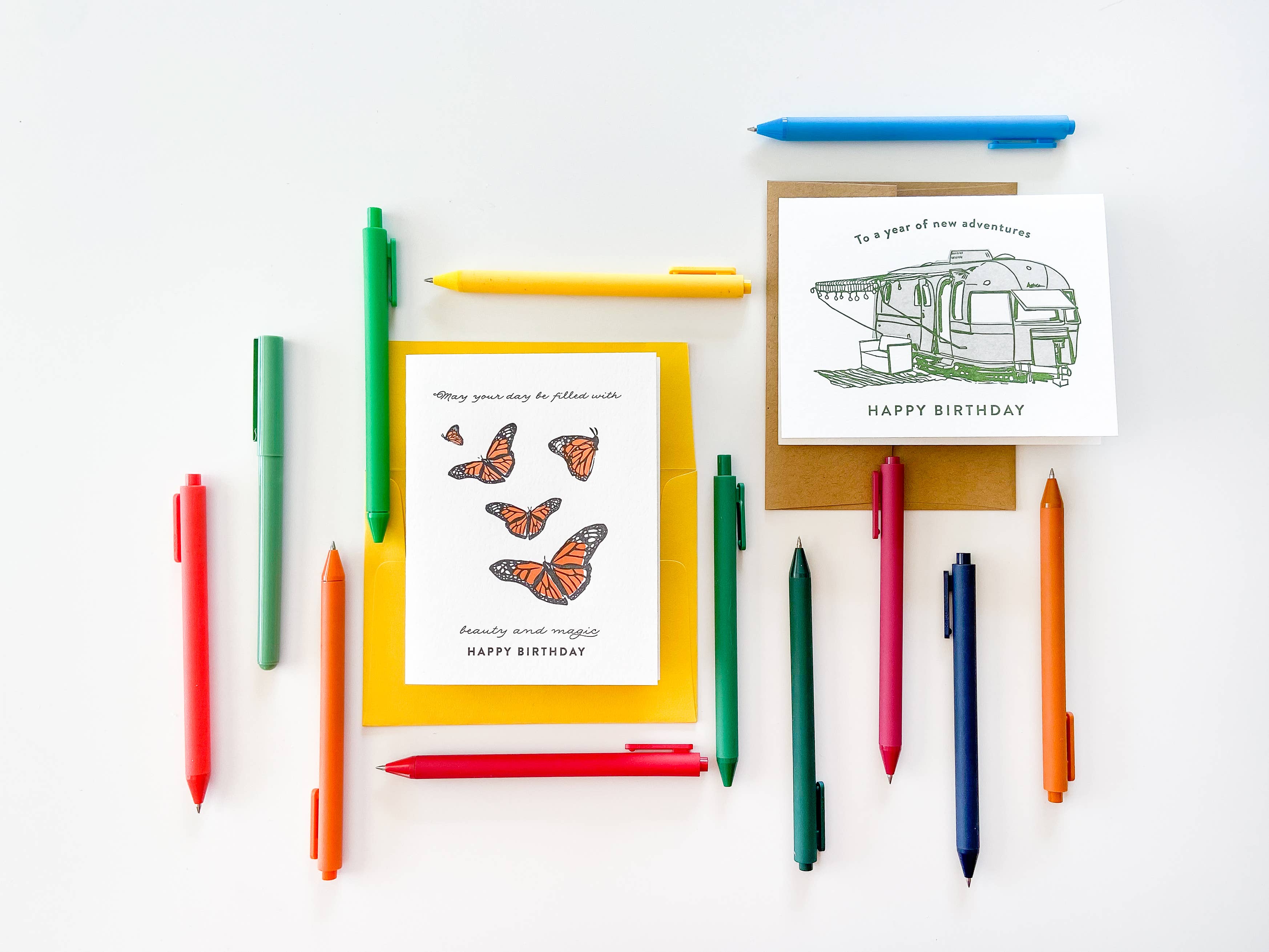 Steel Petal Press - Wholesale Birthday Card - Magic Butterfly Birthday - Letterpress Birthday Card2