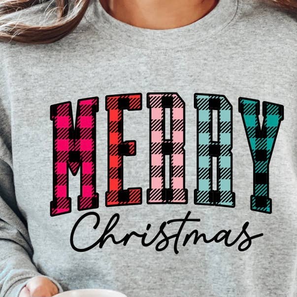 Merry Christmas multicolor sweatshirts for wholesale by Southern Designs & Home Decor
