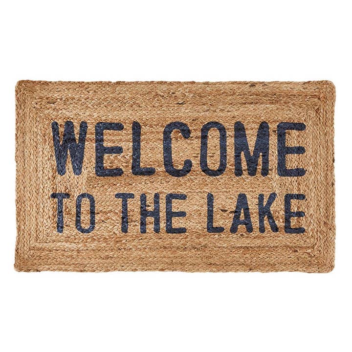 Santa Barbara Design Studio by Creative Brands - Wholesale Door Mat - Face to Face Jute Doormat - Welcome to the Lake