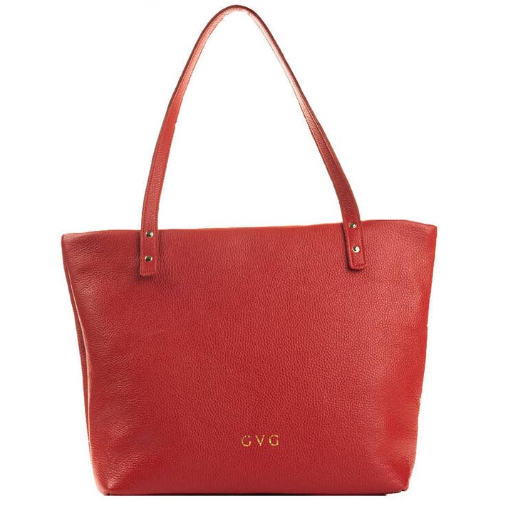 Læder Tote - Rød for engroshandel hos GVG Accessories