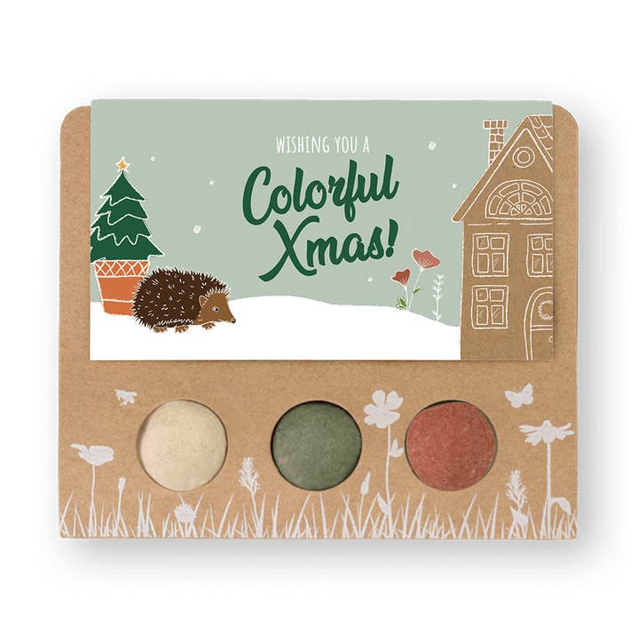 Organic Christmas Give-Away with 3 Blossombs Seed Bombs for wholesale by Blossombs