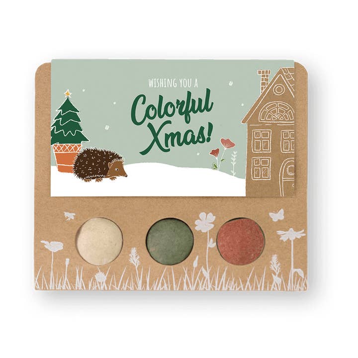 Organic Christmas Give-Away with 3 Blossombs Seed Bombs for wholesale by Blossombs