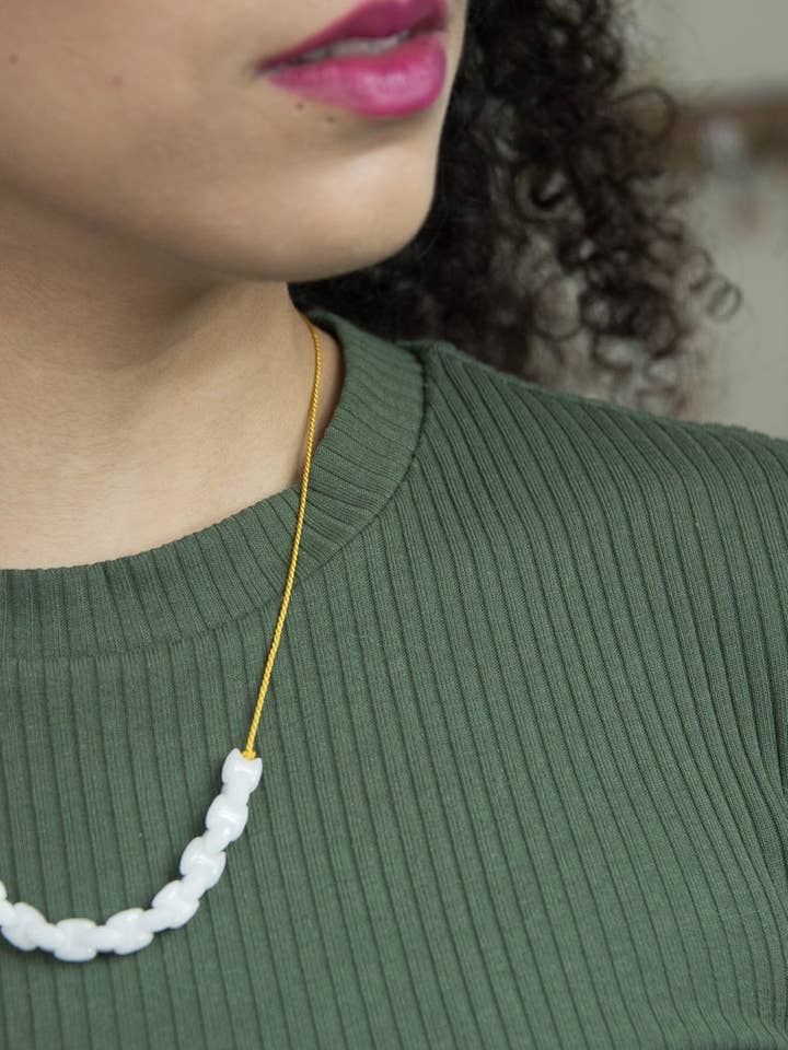 Quartzite on silk cord adjustable necklace, for wholesale by RADA Handmade Jewelry