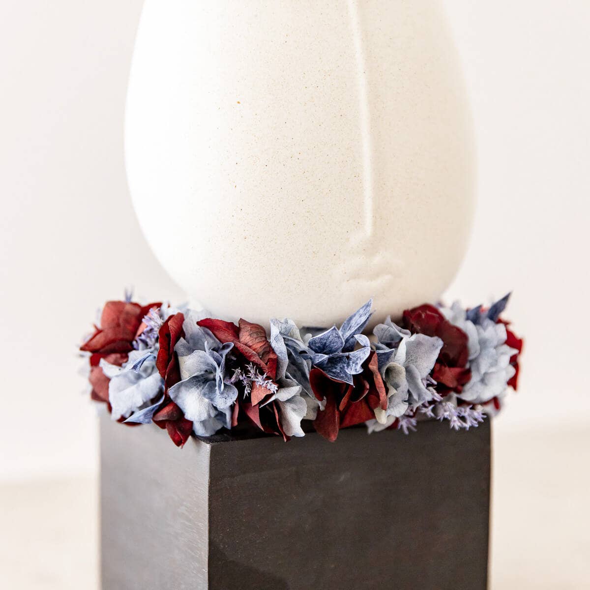 Lykke&You – Engroshandel Krans – Blå/rød tørret blomst hortensia pandebånd3