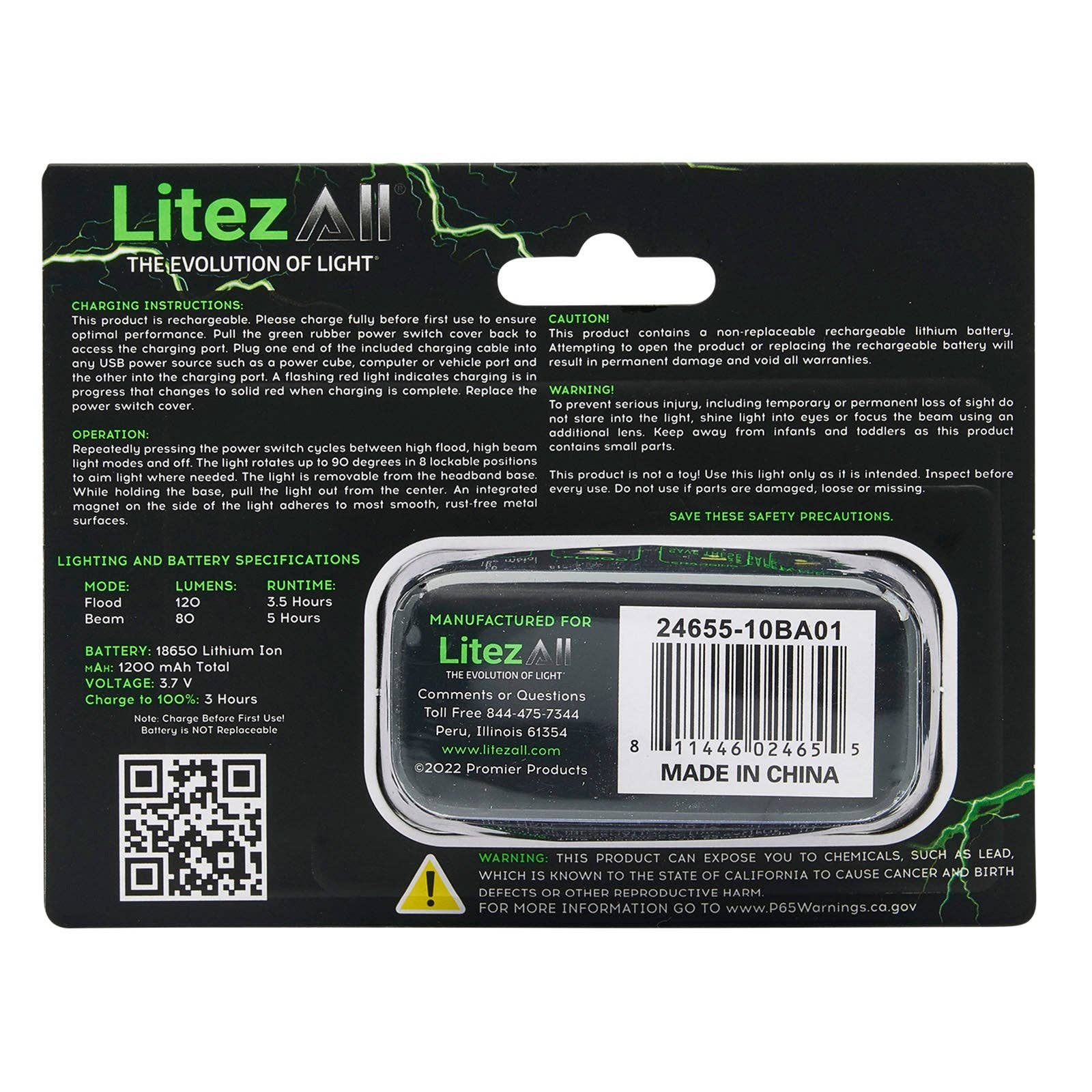LitezAll - Wholesale Flashlight - LitezAll Rechargeable Dual Mode Headlamp21