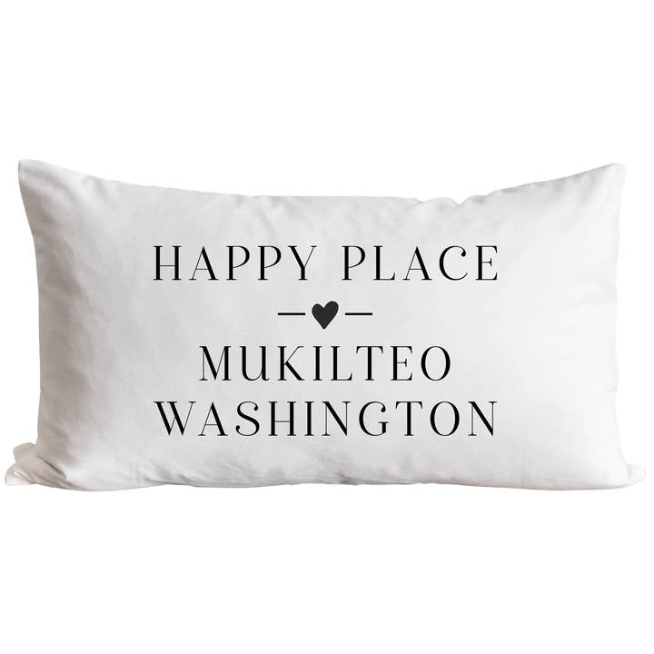Benutzerdefinierte Stadt Staat Glücklicher Ort Kissenbezug für den Großhandel von Porter Lane Home