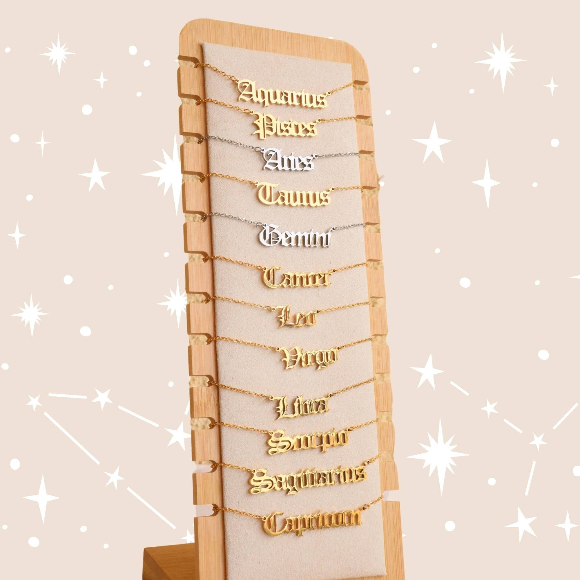 LilAryenne | Jewelry & Suncatchers - Wholesale Pendant/Charm Necklace - Zodiac Necklace - Astrology Stainless Steel Gift9