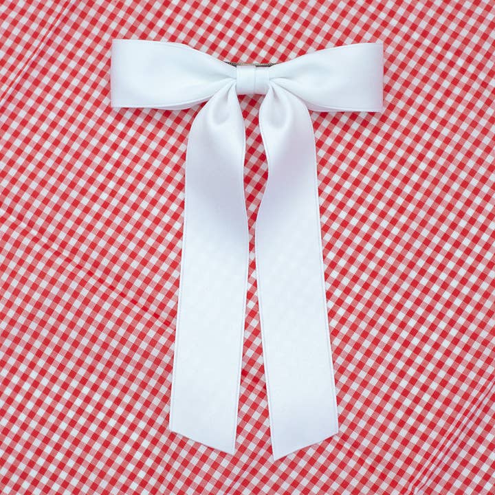 Grace & Grandeur - Wholesale Hair Bow - Women's - Medium Matte Satin Hair Bow Barrette | Florence Bow39