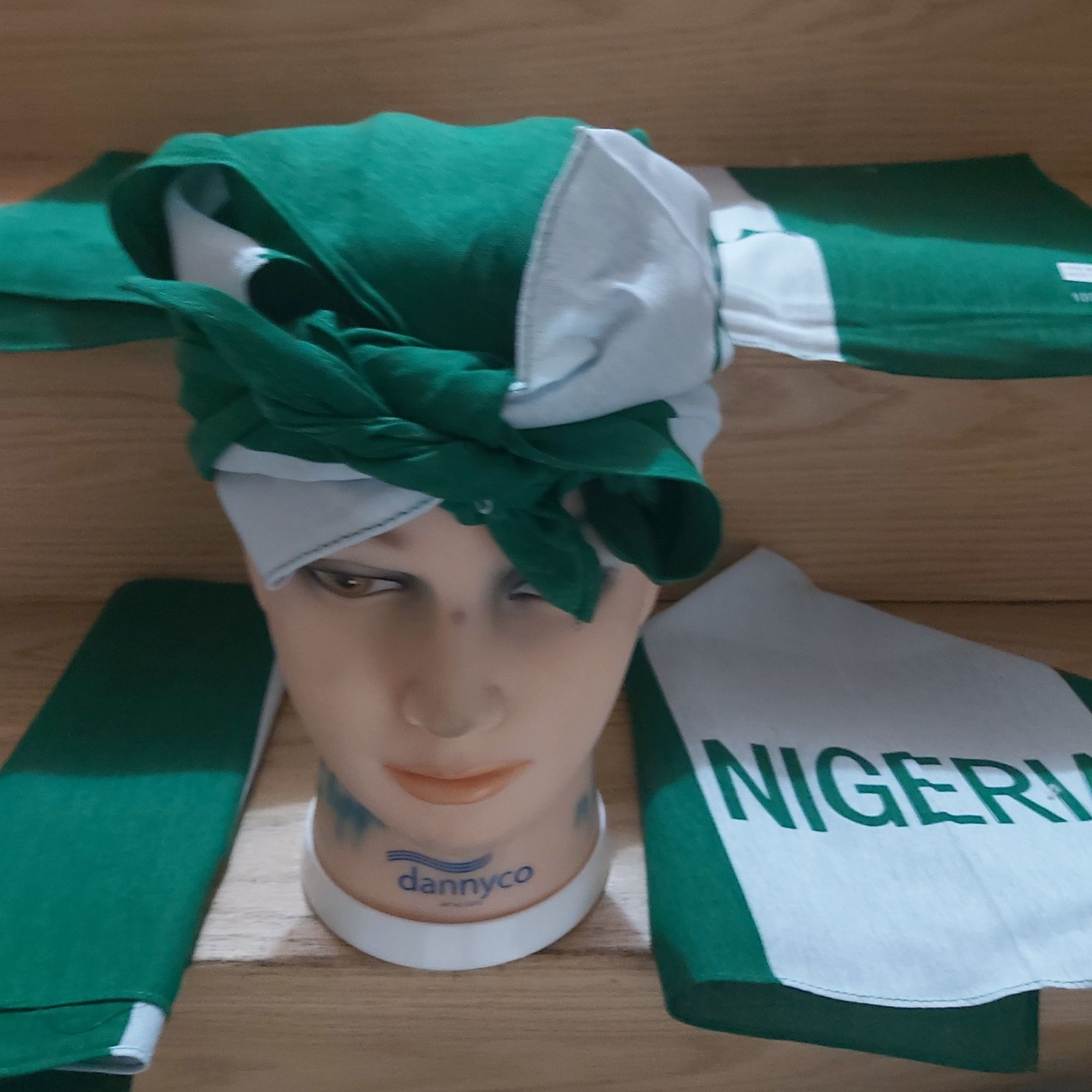 Worldwide Souvenir Mart - Vente Bandana – unisexe - Mouchoir Bandana Drapeau du Nigéria/Couvre-tête Drapeau Nigérian1