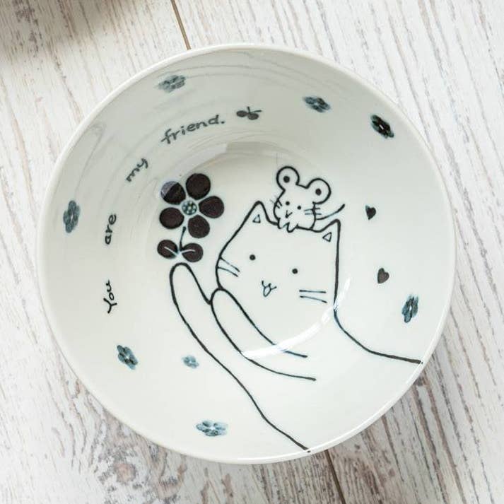 Ciotola Giapponese per Gatti 13,5 cm - Fiore per la vendita all'ingrosso da parte di Yamani