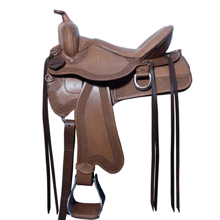 Western Saddle Argentinian Leather - Light Savana for wholesale by Pro Classic Global