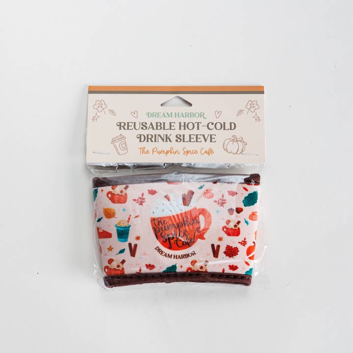 Kingdom of Threads - Wholesale Drink huggers & koozies - Pumpkin Spice Café Drink Sleeve | Dream Harbor1