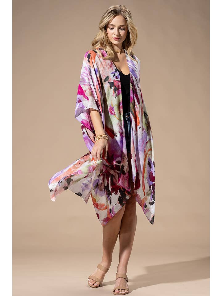 Watercolor Multi Kimono for wholesale on Faire