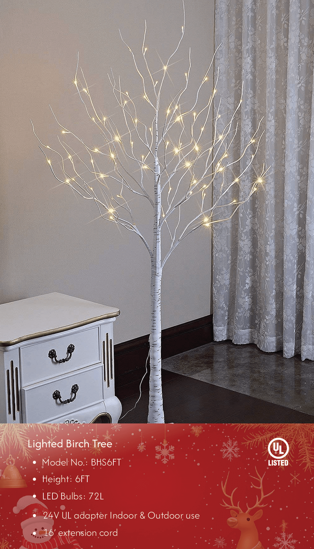LIGHTSHARE - Wholesale Christmas Decoration - Birch Tree Lights Set for Christmas Decor, Weddings, and Gif6