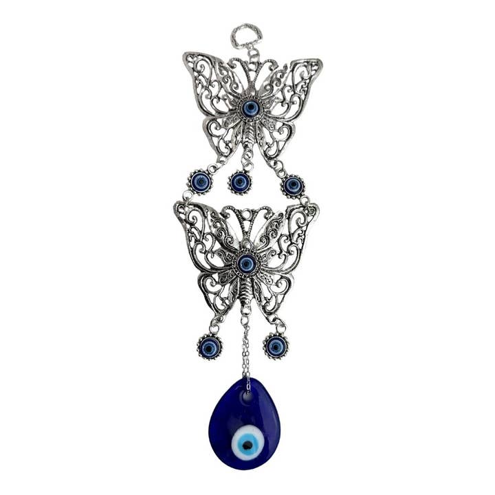 Butterfly Evil Eye Hanging Ornament Amulet for Protection for wholesale by ZKY Wholesale