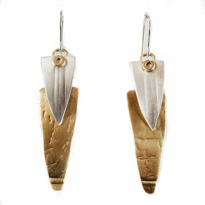 Elegant Links Øreringe Sterling og messing for engroshandel hos Whitney Designs Ltd.