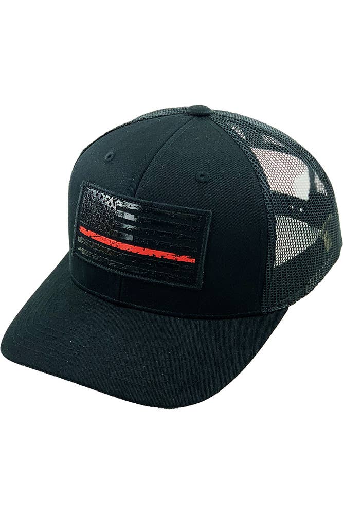 Hana - Wholesale Trucker Hat - Women's - Flag Flat UV Print Patch Mesh Back American Flag Ballcap11