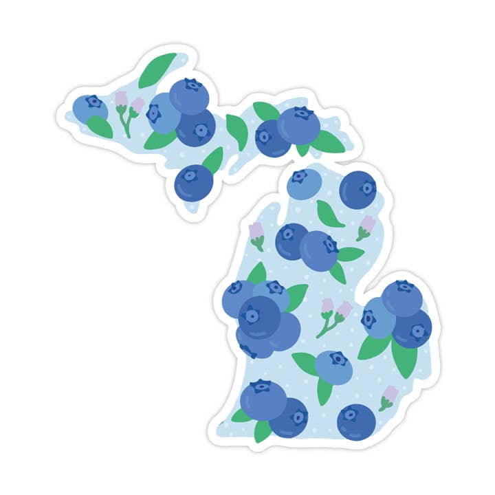 Michigan Blueberry Sticker — Weatherproof Car/Water Bottle for wholesale by Stuck on Michigan