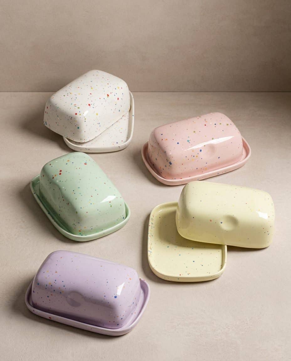 Egg Back Home USA - Wholesale Butter Dish - White Butter Dish stoneware ceramic — Party Collection1
