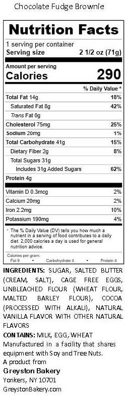 Greyston Bakery, Inc. - Wholesale Brownie - Chocolate Fudge Brownie 245