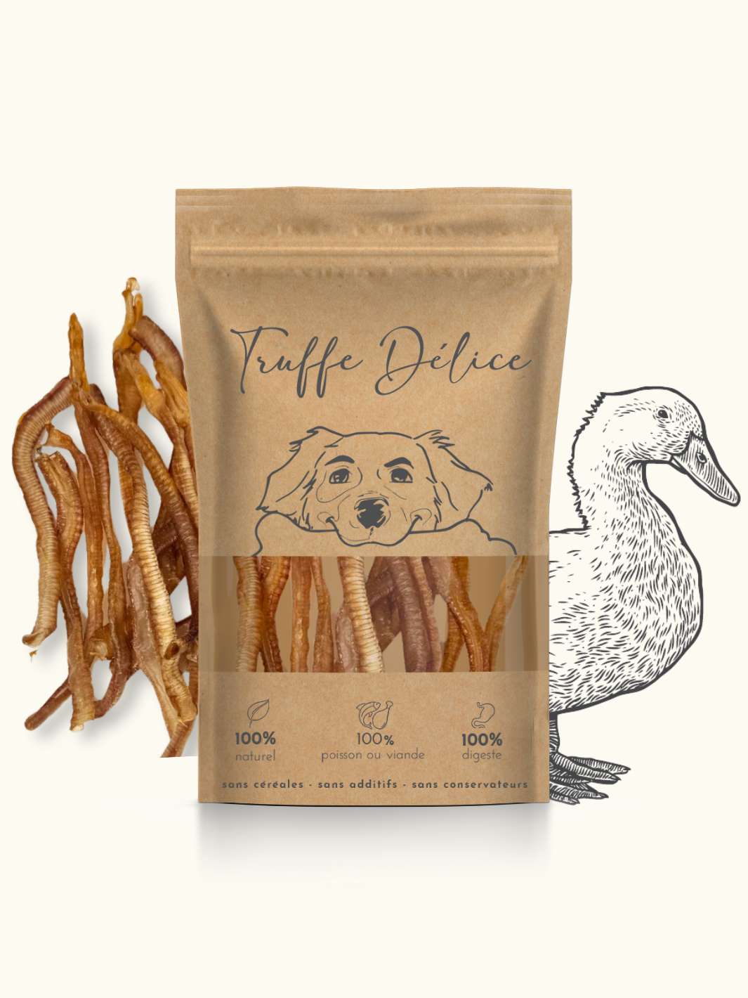 Truffe Délice - Wholesale Pet Treats - Dog - Duck tracheas0