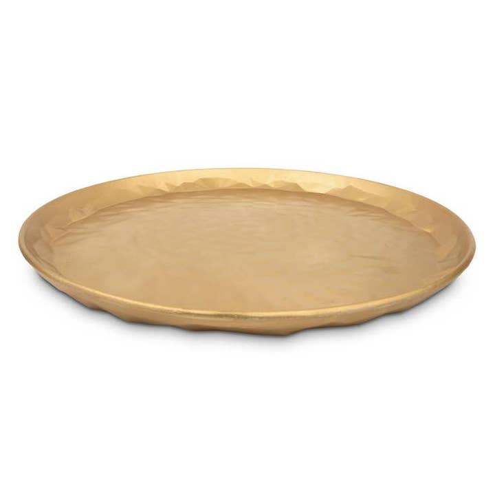 Weddingstar Inc. – Großhandel Deko-Tablett – Große runde dekorative Couchtisch-Tabletts aus Goldholz (2)
