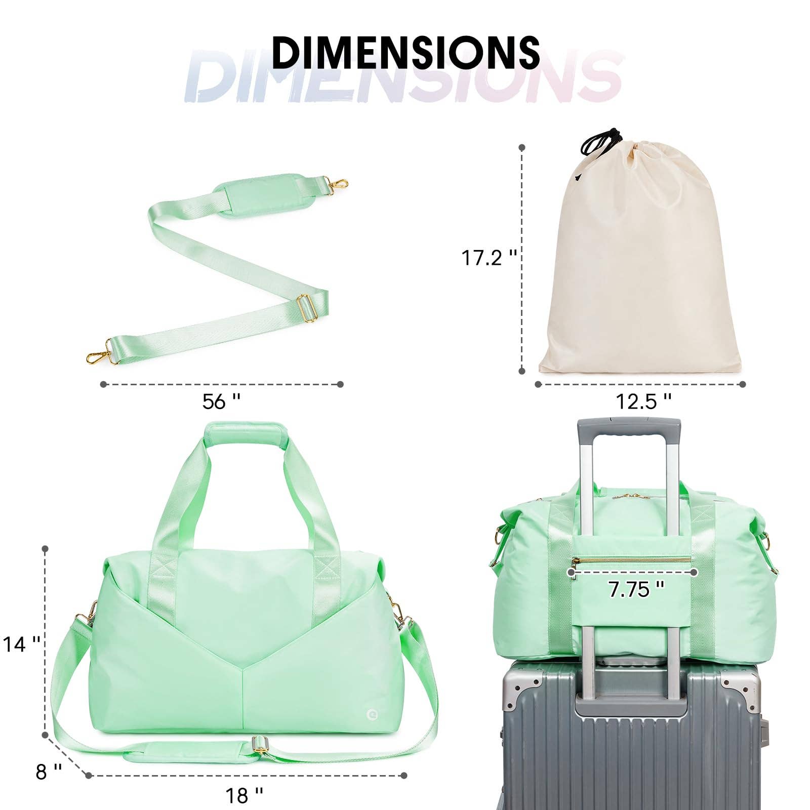 wandf - Wholesale Weekender Bag - Women's - Underseat Carry-on Luggage Duffel Bag Weekender Overnight46