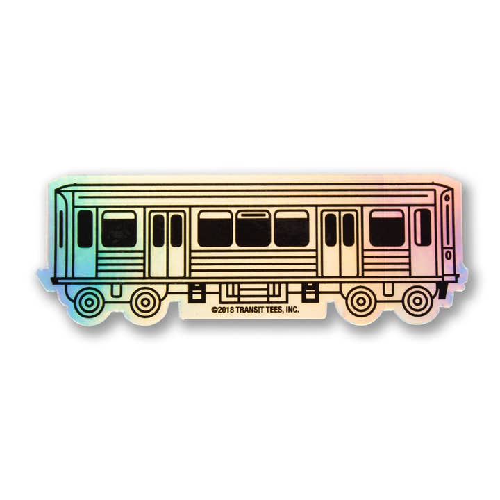 El Train Holographic Sticker for wholesale by Transit Tees
