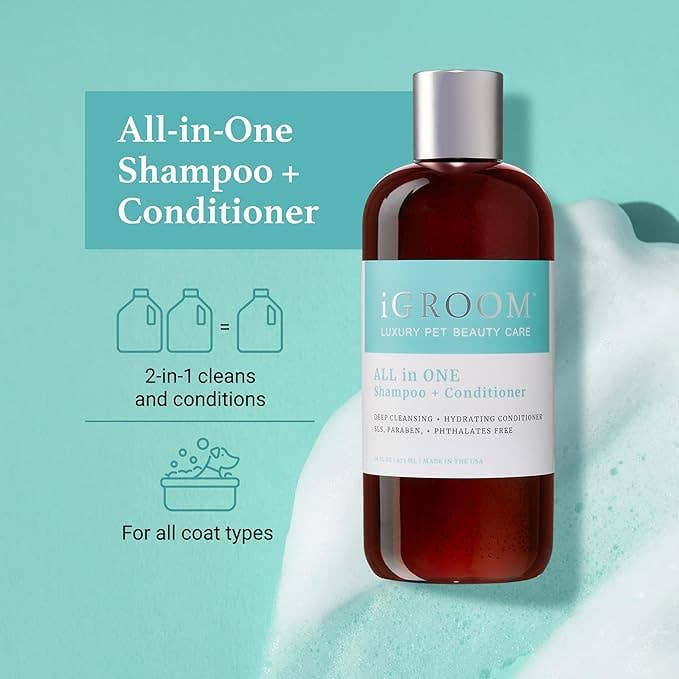 iGroom - Wholesale Pet Shampoo - Dog - All-In-One Shampoo + Conditioner 16oz1