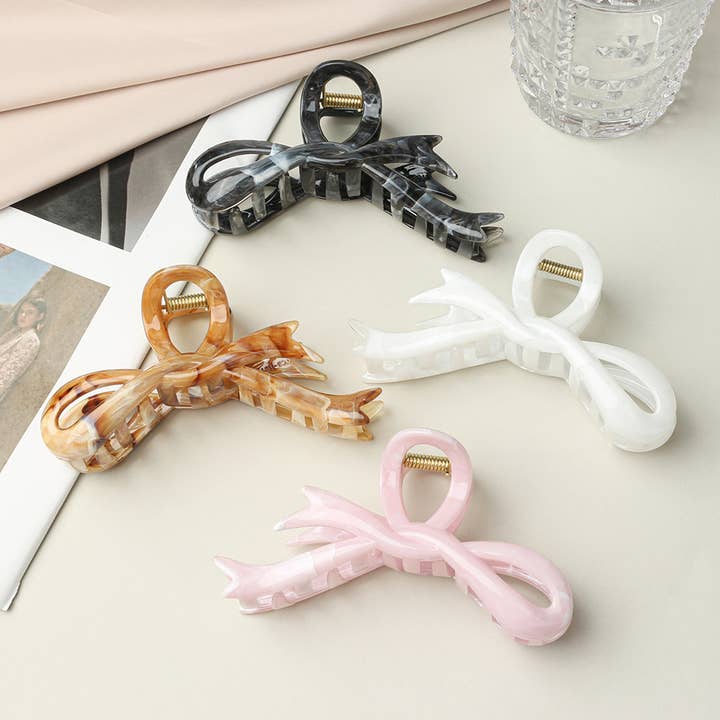 Sweet Ink Print Bow Hair Clip for wholesale by MKS America