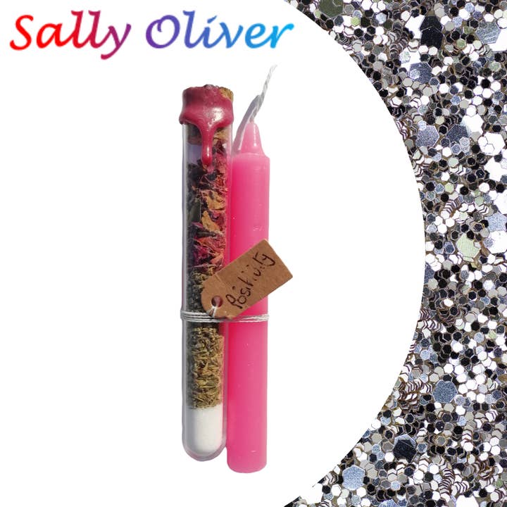 Positivity Spell Set, Hexerei, Zauberröhre und Kerze für den Großhandel von Sally Oliver