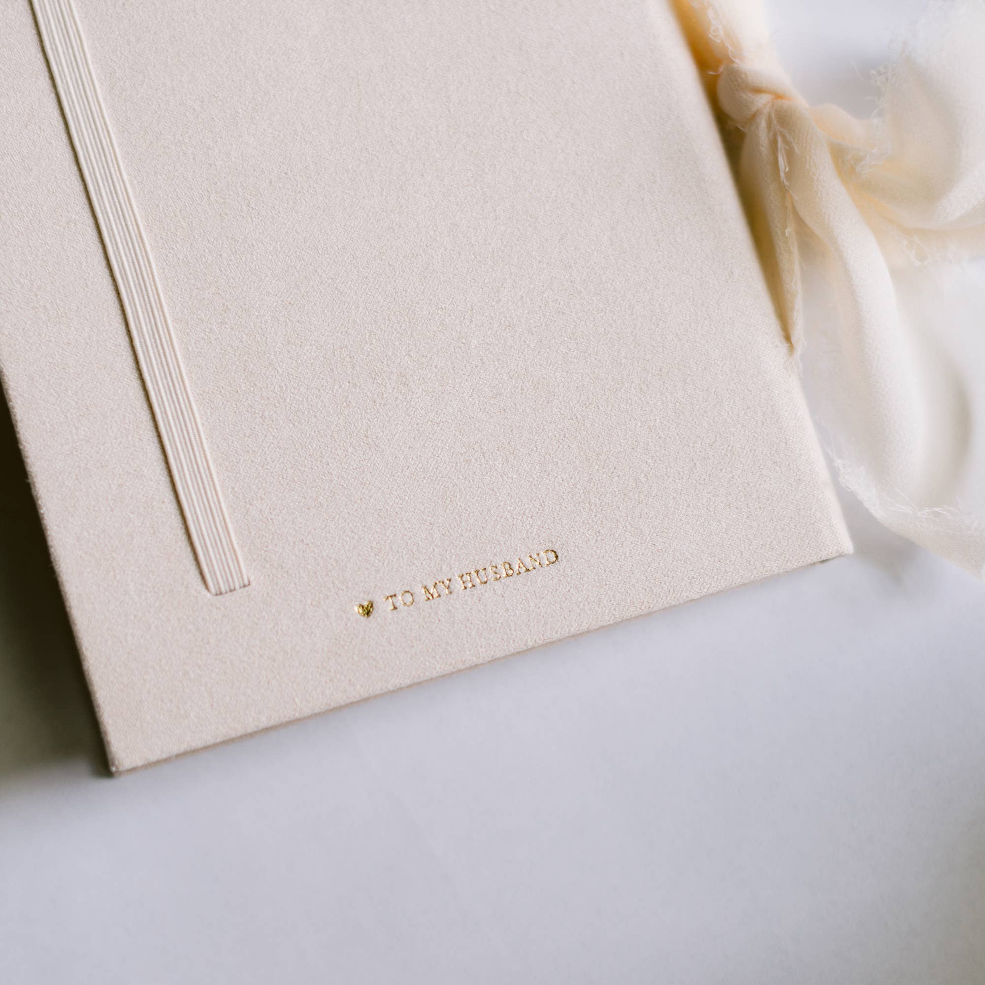 Everbae - Wholesale Journal/Diary - Velvet Hardcover Wedding Vow Books with Silk Ribbon5